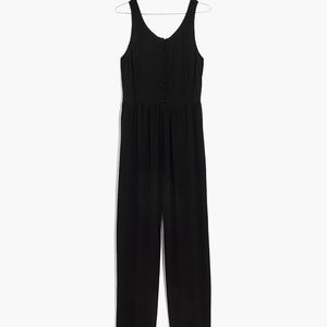 Madewell - Size XS (Runs big - fits S/M) - Smocked Button-Front Crop Jumpsuit